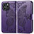 Coque Portefeuille Papillon Livre Cuir Etui Clapet pour Huawei Honor 60 SE 5G Violet