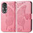 Coque Portefeuille Papillon Livre Cuir Etui Clapet pour Huawei Honor 80 5G Rose Rouge