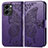 Coque Portefeuille Papillon Livre Cuir Etui Clapet pour Huawei Honor 80 SE 5G Violet