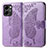 Coque Portefeuille Papillon Livre Cuir Etui Clapet pour Huawei Honor 80 SE 5G Violet Clair