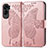 Coque Portefeuille Papillon Livre Cuir Etui Clapet pour Huawei Honor 90 Lite 5G Or Rose