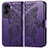 Coque Portefeuille Papillon Livre Cuir Etui Clapet pour Huawei Honor 90 Lite 5G Violet