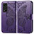 Coque Portefeuille Papillon Livre Cuir Etui Clapet pour Huawei Honor V40 5G Violet