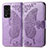 Coque Portefeuille Papillon Livre Cuir Etui Clapet pour Huawei Honor V40 5G Violet Clair