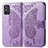 Coque Portefeuille Papillon Livre Cuir Etui Clapet pour Huawei Honor X10 Max 5G Violet Clair