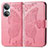 Coque Portefeuille Papillon Livre Cuir Etui Clapet pour Huawei Honor X7 Rose Rouge