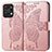 Coque Portefeuille Papillon Livre Cuir Etui Clapet pour Huawei Honor X7a Or Rose