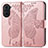 Coque Portefeuille Papillon Livre Cuir Etui Clapet pour Huawei Nova 10 Or Rose