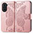 Coque Portefeuille Papillon Livre Cuir Etui Clapet pour Huawei Nova 10 Pro Or Rose