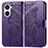 Coque Portefeuille Papillon Livre Cuir Etui Clapet pour Huawei Nova 10 SE Violet