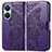 Coque Portefeuille Papillon Livre Cuir Etui Clapet pour Huawei Nova 11i Violet