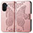 Coque Portefeuille Papillon Livre Cuir Etui Clapet pour Huawei Nova Y70 Or Rose