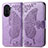 Coque Portefeuille Papillon Livre Cuir Etui Clapet pour Huawei Nova Y70 Plus Violet Clair