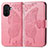 Coque Portefeuille Papillon Livre Cuir Etui Clapet pour Huawei Nova Y70 Rose Rouge