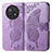 Coque Portefeuille Papillon Livre Cuir Etui Clapet pour Huawei Nova Y91 Violet Clair