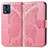 Coque Portefeuille Papillon Livre Cuir Etui Clapet pour Motorola Moto E13 Rose Rouge