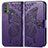 Coque Portefeuille Papillon Livre Cuir Etui Clapet pour Motorola Moto E20 Violet