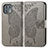 Coque Portefeuille Papillon Livre Cuir Etui Clapet pour Motorola Moto Edge 20 Lite 5G Gris