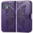 Coque Portefeuille Papillon Livre Cuir Etui Clapet pour Motorola Moto Edge 20 Lite 5G Violet