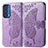 Coque Portefeuille Papillon Livre Cuir Etui Clapet pour Motorola Moto Edge (2021) 5G Violet Clair