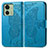 Coque Portefeuille Papillon Livre Cuir Etui Clapet pour Motorola Moto Edge (2023) 5G Bleu