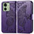 Coque Portefeuille Papillon Livre Cuir Etui Clapet pour Motorola Moto Edge (2023) 5G Violet