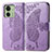 Coque Portefeuille Papillon Livre Cuir Etui Clapet pour Motorola Moto Edge 40 5G Violet Clair