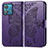 Coque Portefeuille Papillon Livre Cuir Etui Clapet pour Motorola Moto Edge 40 Neo 5G Violet