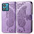 Coque Portefeuille Papillon Livre Cuir Etui Clapet pour Motorola Moto Edge 40 Neo 5G Violet Clair