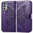 Coque Portefeuille Papillon Livre Cuir Etui Clapet pour Motorola Moto Edge Lite 5G Violet