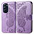 Coque Portefeuille Papillon Livre Cuir Etui Clapet pour Motorola Moto Edge Plus (2022) 5G Violet Clair