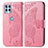 Coque Portefeuille Papillon Livre Cuir Etui Clapet pour Motorola Moto Edge S 5G Rose Rouge