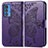 Coque Portefeuille Papillon Livre Cuir Etui Clapet pour Motorola Moto Edge S Pro 5G Violet