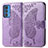 Coque Portefeuille Papillon Livre Cuir Etui Clapet pour Motorola Moto Edge S Pro 5G Violet Clair