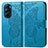 Coque Portefeuille Papillon Livre Cuir Etui Clapet pour Motorola Moto Edge X30 5G Bleu