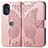 Coque Portefeuille Papillon Livre Cuir Etui Clapet pour Motorola Moto G 5G (2022) Rose