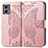 Coque Portefeuille Papillon Livre Cuir Etui Clapet pour Motorola Moto G 5G (2023) Or Rose