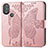 Coque Portefeuille Papillon Livre Cuir Etui Clapet pour Motorola Moto G Play Gen 2 Rose