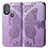 Coque Portefeuille Papillon Livre Cuir Etui Clapet pour Motorola Moto G Play Gen 2 Violet Clair