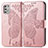 Coque Portefeuille Papillon Livre Cuir Etui Clapet pour Motorola Moto G Stylus (2021) Rose