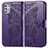 Coque Portefeuille Papillon Livre Cuir Etui Clapet pour Motorola Moto G Stylus (2021) Violet