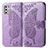 Coque Portefeuille Papillon Livre Cuir Etui Clapet pour Motorola Moto G Stylus (2021) Violet Clair