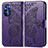 Coque Portefeuille Papillon Livre Cuir Etui Clapet pour Motorola Moto G Stylus (2022) 4G Violet