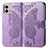 Coque Portefeuille Papillon Livre Cuir Etui Clapet pour Motorola Moto G Stylus (2023) 4G Violet Clair