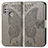 Coque Portefeuille Papillon Livre Cuir Etui Clapet pour Motorola Moto G10 Gris