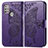 Coque Portefeuille Papillon Livre Cuir Etui Clapet pour Motorola Moto G10 Power Violet