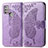 Coque Portefeuille Papillon Livre Cuir Etui Clapet pour Motorola Moto G10 Power Violet Clair