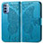 Coque Portefeuille Papillon Livre Cuir Etui Clapet pour Motorola Moto G31 Bleu