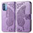 Coque Portefeuille Papillon Livre Cuir Etui Clapet pour Motorola Moto G31 Violet Clair