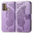 Coque Portefeuille Papillon Livre Cuir Etui Clapet pour Motorola Moto G40 Fusion Violet Clair